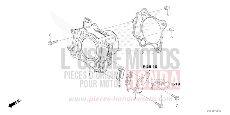 ZYLINDER/PLAETTCHENVENTIL von ADV 350 MAT CARNELIAN RED METALLIC (R384) von 2023